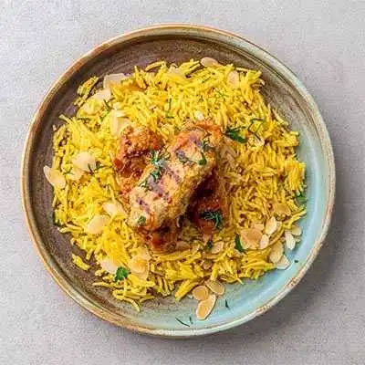 Lebanese Chicken Kebab with Almond Rice